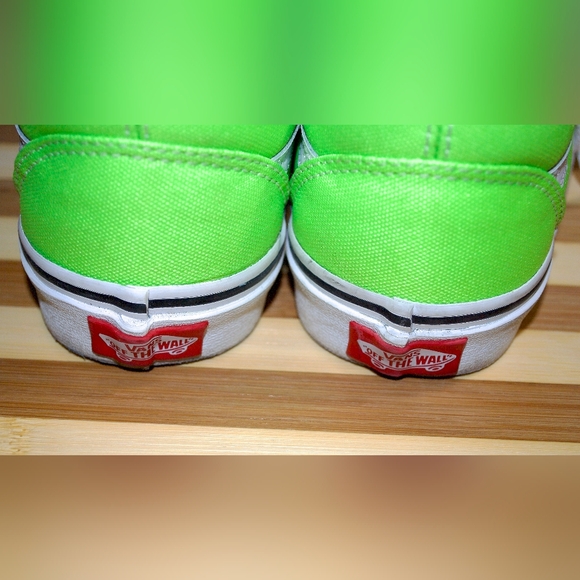Vans Old Skool Neon Gecko Green True White Womens Casual Shoes Sneakers Size 7 - Picture 5 of 6